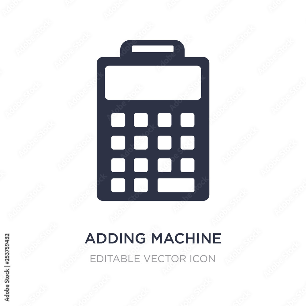 Aufkleber adding machine icon on white background. simple element illustration from education concept.