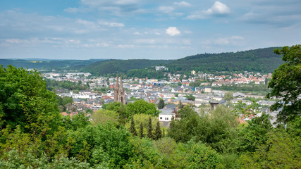 Fototapeta na wymiar panoramic view to Marburg Germany