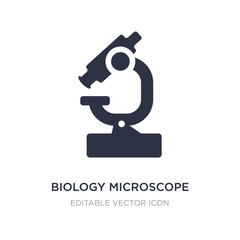 biology microscope icon on white background. Simple element illustration from Education concept.