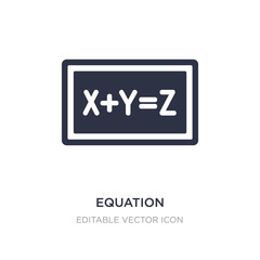 equation icon on white background. Simple element illustration from Education concept.