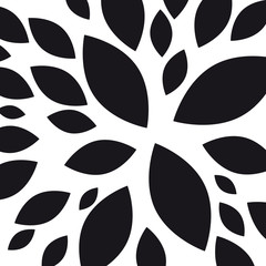 Vector Floral background with leaves, neutral color