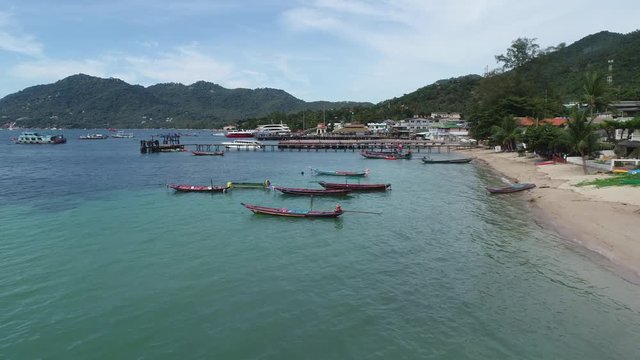 Aerial view on Koh Tao in Thailand.