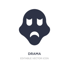 drama icon on white background. Simple element illustration from Education concept.