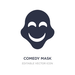 comedy mask icon on white background. Simple element illustration from Education concept.
