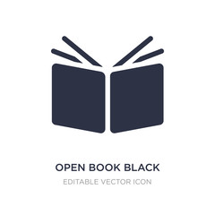 open book black cover icon on white background. Simple element illustration from Education concept.