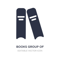 books group of three from side view icon on white background. Simple element illustration from Education concept.