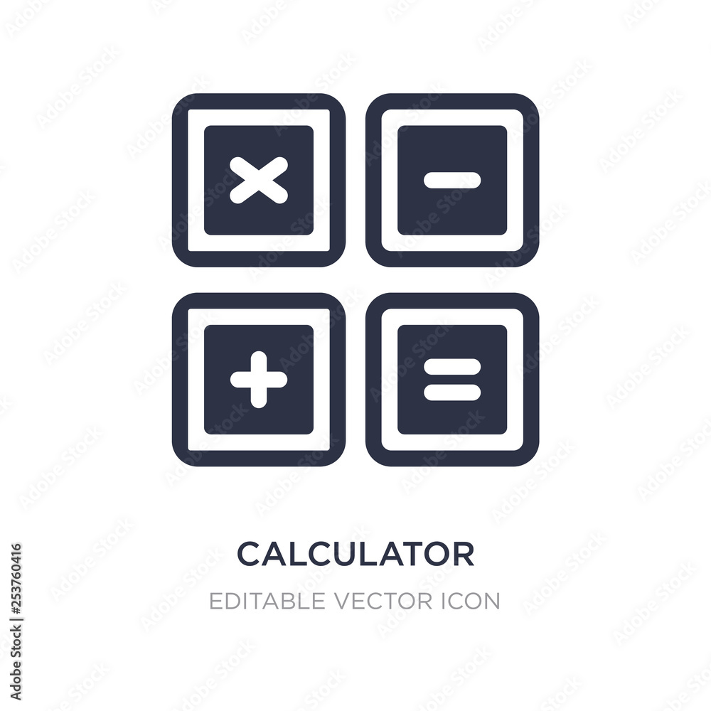 Poster calculator buttons interface icon on white background. simple element illustration from education co