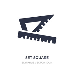 set square school tool icon on white background. Simple element illustration from Education concept.