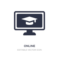 online international educational icon on white background. Simple element illustration from Education concept.