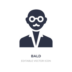 bald icon on white background. Simple element illustration from Education concept.