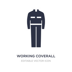 working coverall icon on white background. Simple element illustration from Fashion concept.