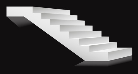 Stairs or staircases and podium ladder vector illustration