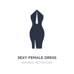 sexy female dress icon on white background. Simple element illustration from Fashion concept.