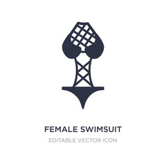 female swimsuit icon on white background. Simple element illustration from Fashion concept.