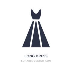 long dress icon on white background. Simple element illustration from Fashion concept.