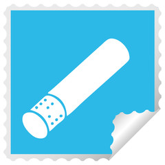 square peeling sticker cartoon cigarette stick