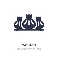 wonton icon on white background. Simple element illustration from Food concept.