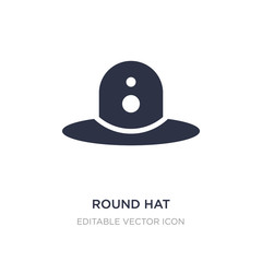 round hat icon on white background. Simple element illustration from Fashion concept.