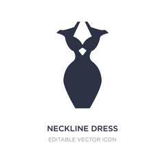 neckline dress icon on white background. Simple element illustration from Fashion concept.