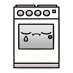 gradient shaded cartoon kitchen oven