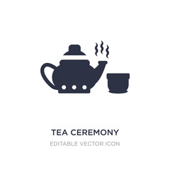 tea ceremony icon on white background. Simple element illustration from Food concept.