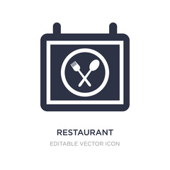 restaurant icon on white background. Simple element illustration from Food concept.