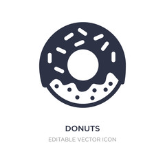 donuts icon on white background. Simple element illustration from Food concept.