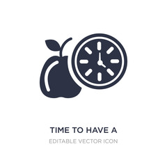 time to have a break icon on white background. Simple element illustration from Food concept.