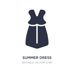 summer dress icon on white background. Simple element illustration from Fashion concept.