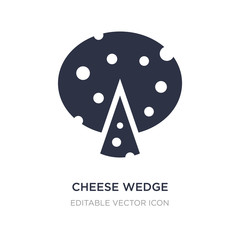 cheese wedge icon on white background. Simple element illustration from Food concept.