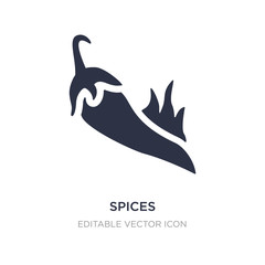 spices icon on white background. Simple element illustration from Food concept.