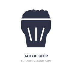 jar of beer icon on white background. Simple element illustration from Food concept.