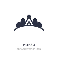 diadem icon on white background. Simple element illustration from Fashion concept.