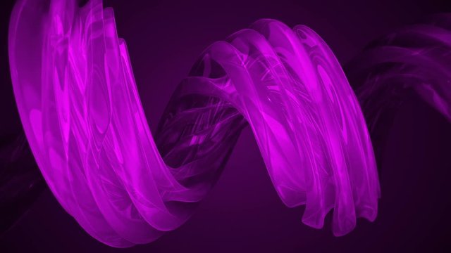 Abstract background with animated twisted shape. Animation of seamless loop.