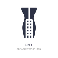 hell icon on white background. Simple element illustration from Fashion concept.