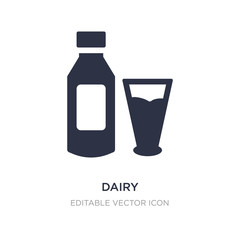 dairy icon on white background. Simple element illustration from Food concept.
