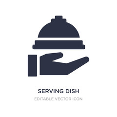 serving dish icon on white background. Simple element illustration from Food concept.