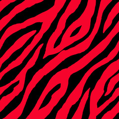 Black and red abstract optical illusions zebra striped textured seamless pattern