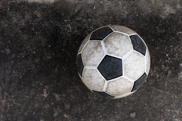 soccer ball on black background