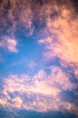 Late afternoon sky with wispy clouds