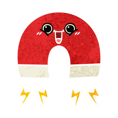 retro illustration style cartoon magnet