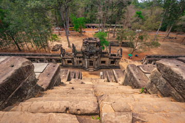 Staircase to the third level of Ta Keo temple, Cambodia