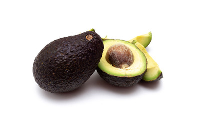 Avocado on white background.