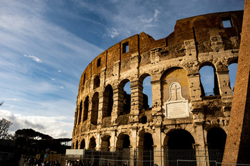 Fototapeta premium Side view of Colosseum