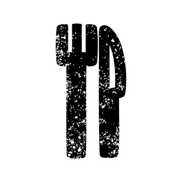 recommend clip art: knife and fork distressed icon