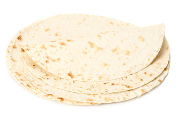 Tortilla wrap isolated on a white background