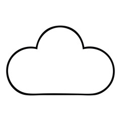 line drawing cartoon storm cloud