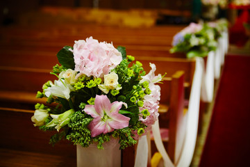 Decorated chapel seats