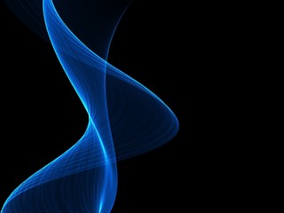 Abstract blue flow wave background 