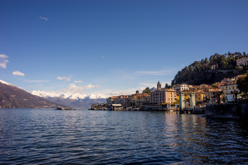 Fototapeta premium Europe, Italy, cityscape of Bellagio across lake Como